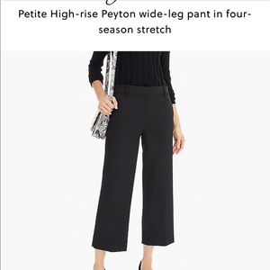 Jcrew high waist crop pants black size 6P NWT